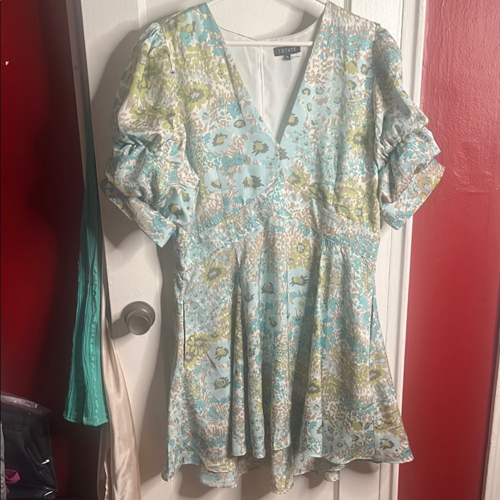 1. State Blue and Green Floral dress